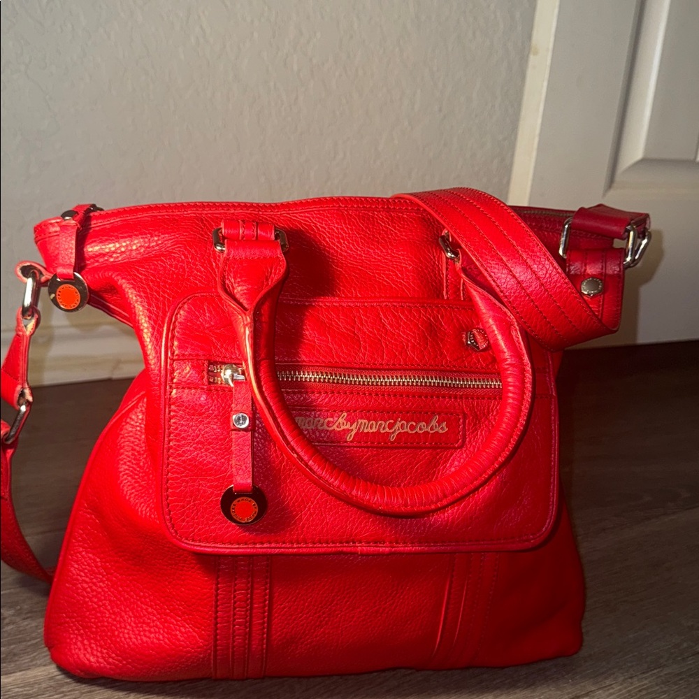 Marc by Marc Jacobs Vibrant Red Leather Tote